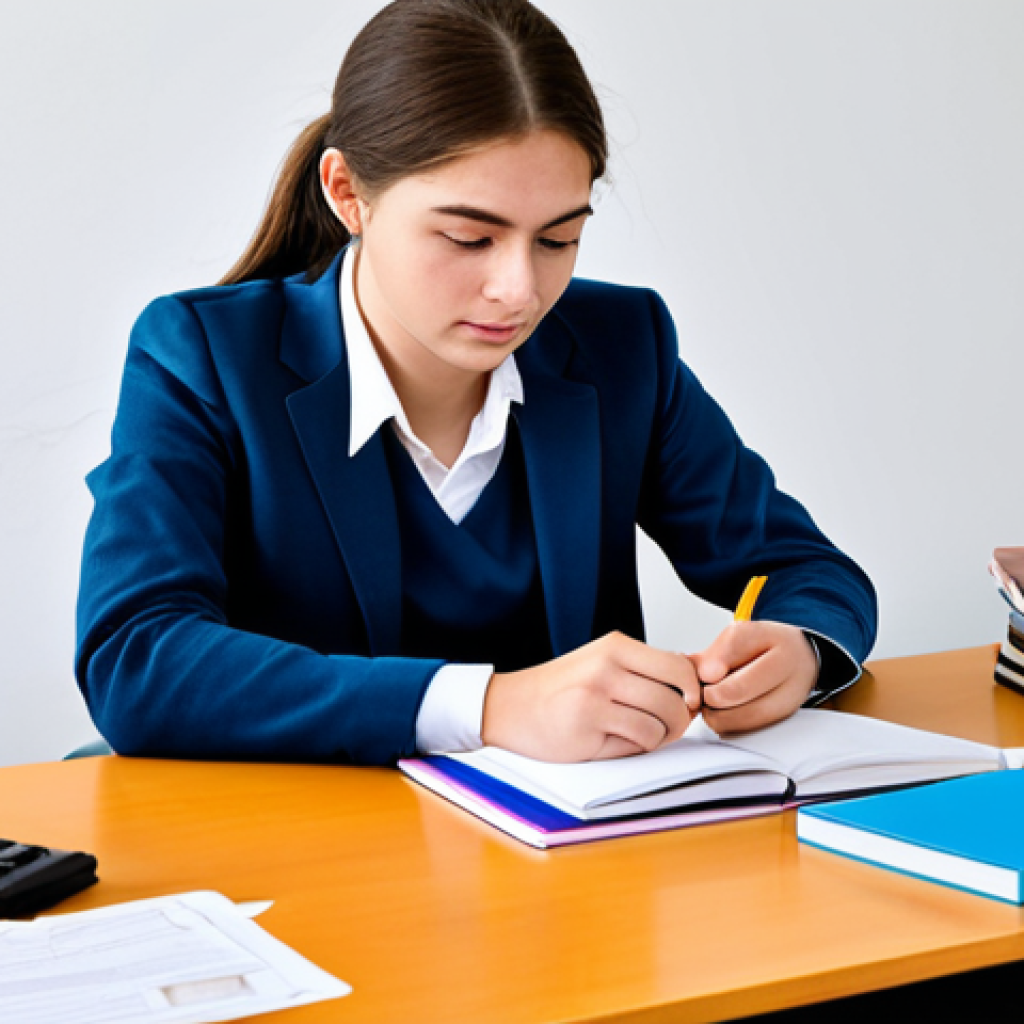 Student with Spaced Repetition Tools**
"A student at a desk, fully clothed in modest attire, using flashcards and a computer with spaced repetition software. Books and study materials are scattered around the desk. Bright, natural lighting. Safe for work, appropriate content, professional, perfect anatomy, correct proportions, well-formed hands, natural pose."
**