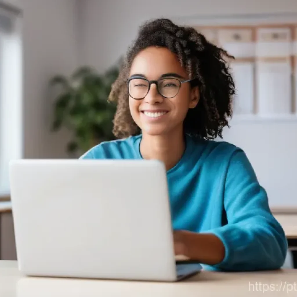 간격 반복 학습의 결론과 향후 방향성 - **Prompt:** "A focused adult learner, gender-neutral, sitting at a clean, modern desk in a brightly ...