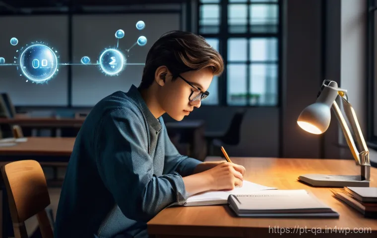 간격 반복 시스템의 비용 효율성 분석 - **Prompt:** A focused young student, approximately 18 years old, wearing comfortable, modest casual ...