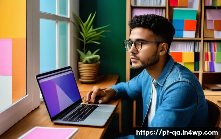 간격 반복 학습의 동기 이론 - A focused young adult studying at a cozy home desk in São Paulo, Brazil, surrounded by colorful flas...