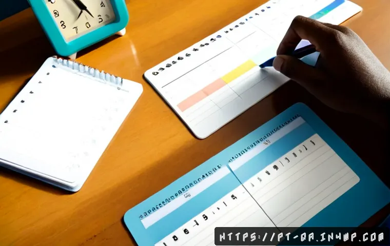 간격 반복 학습의 전략적 접근 방법 - Photorealistic Brazilian university student using colorful blank flashcards arranged in spaced inter...